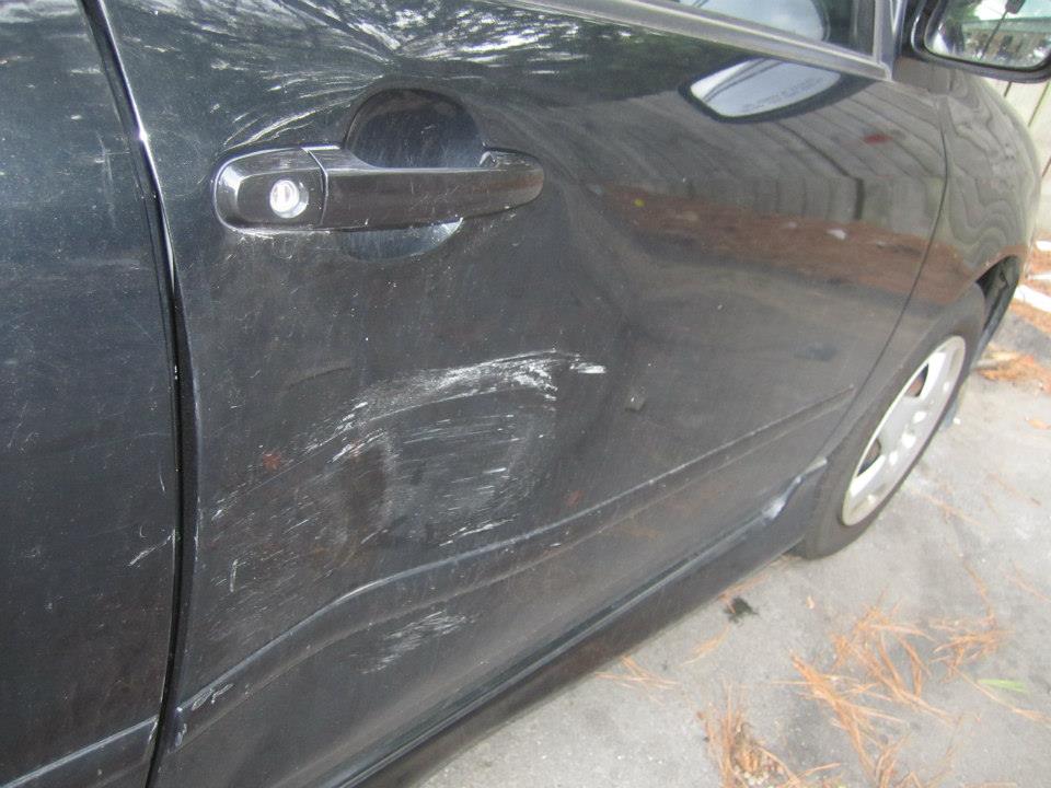 Large Dent Repair before repair