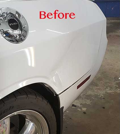Paint-Free Dent Repair before repair